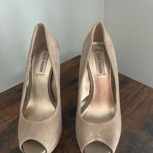 Steve Madden Suede Peep Toe Heels